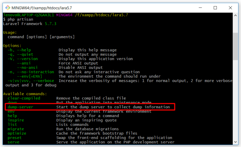 Laravel 5.7 - New Feature Dump Server - Codebriefly