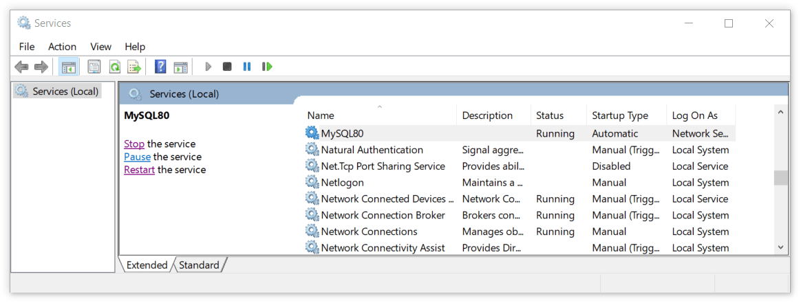 MySql Server Setup Manually