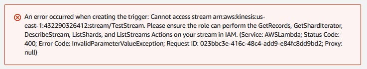 Lamnda Trigger Error